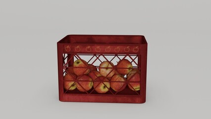 Fresh Apple in Crate