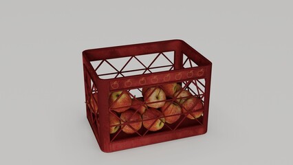 Fresh Apple in Crate