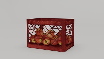 Fresh Apple in Crate
