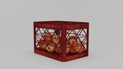 Fresh Apple in Crate