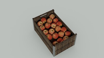 Fresh Apple in Crate