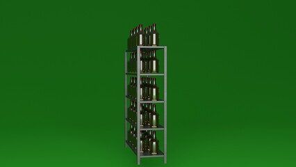 Apple Wine Bottles with Cabinet