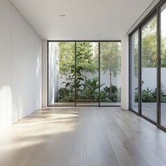 Obraz premium A large open room with a lot of windows