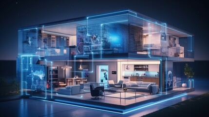 Smart home design concept. Generative AI