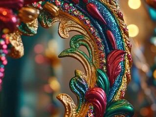 Naklejka premium Vibrant Festival Decorations