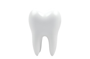 Tooth 3D model white background png 