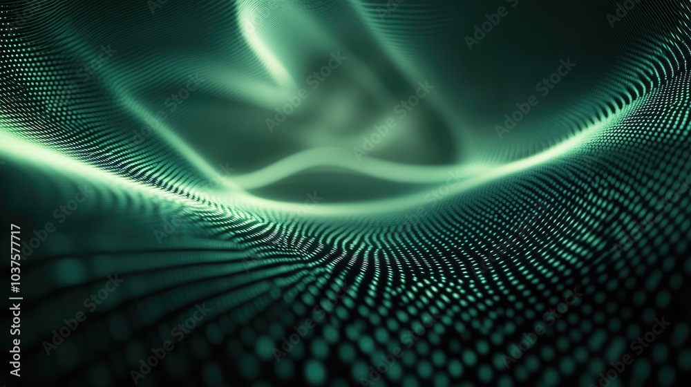 Fototapete abstract background featuring blurred neon light rays in dark green ideal for computer graphics webs