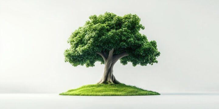 Capoc tree displayed on a white backdrop, Capoc tree on white background