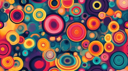 Fototapeta premium Background featuring a vibrant diverse circular pattern