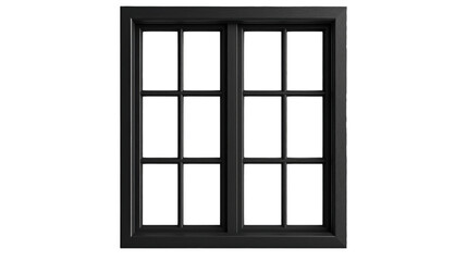 Elegant Black Window Frame for Interior Design and Architecture