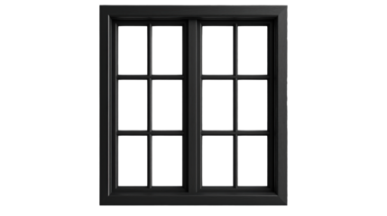 Elegant Black Window Frame for Interior Design and Architecture
