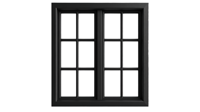 Elegant Black Window Frame for Interior Design and Architecture