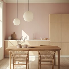 A table with two chairs and a bowl on it