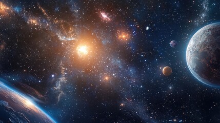 Endless universe depicted in a 3D cartoon rendering showcasing stars galaxies and stunning cosmic imagery