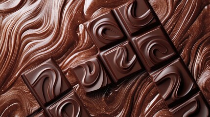 Naklejka premium Elegant digital backdrop design for product packaging featuring a surreal pattern for items such as chocolate bars snacks soaps cosmetics and lotions Perfect for enhancing luxury appeal