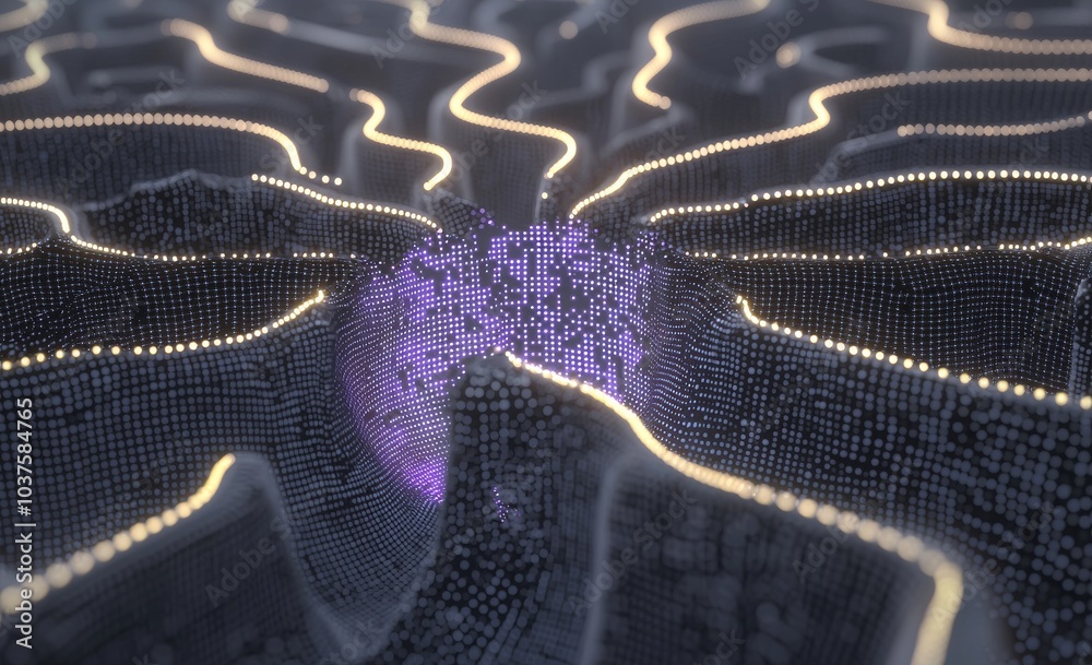 Poster the global network. blockchain. 3d illustration. neural networks. binary code background.