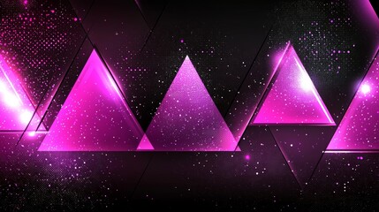 Background of black carbon texture and neon purple effects
