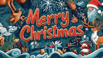 Fototapeta premium A festive illustration featuring 