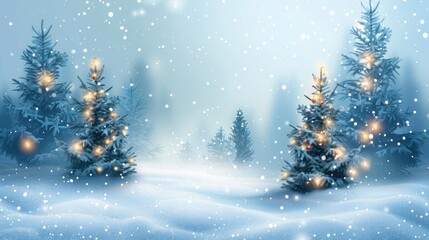 christmas tree with snow