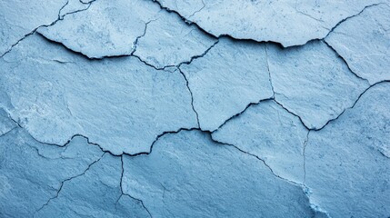 Obraz premium Textured Cracked Blue Wall Surface Close-up