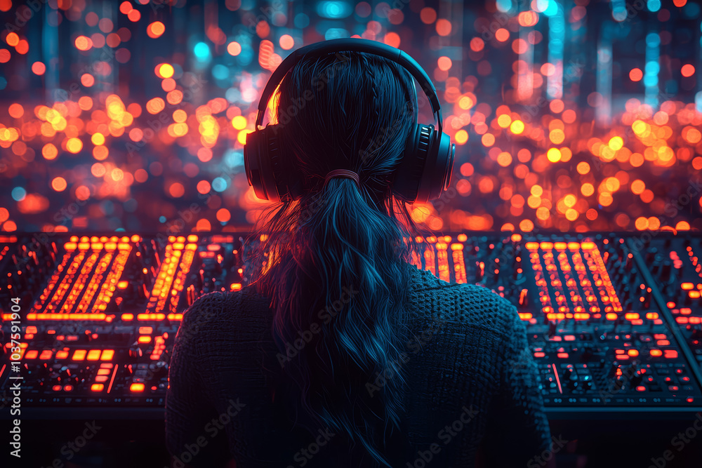 Poster an ai-driven music streaming platform that curates playlists based on the listener's mood and prefer