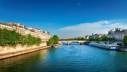 Fototapeta premium river seine city