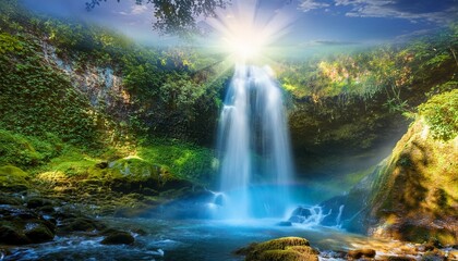 Celestial Waterfall of Light