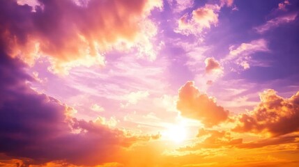 Obraz premium Vibrant Sunset Sky