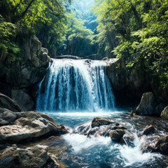 Obraz premium waterfall in the mountains