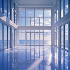 Fototapeta premium Ocean view from a modern home