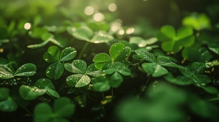 Clover Leaves in the Sunlight