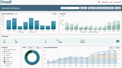 Business intelligence dashboard showing key performance indicators