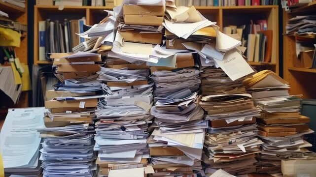 Transforming Chaos Organizing Overwhelming Stack of Disorganized Papers and Files in Your Office Workspace to Combat Clutter and Achieve Order