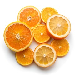 Fototapeta premium orange slices isolated on white background