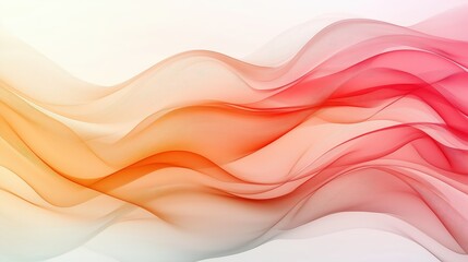 Flowing waves of pastel peach, pink, and cream create a serene and inviting atmosphere in a harmonious abstract design