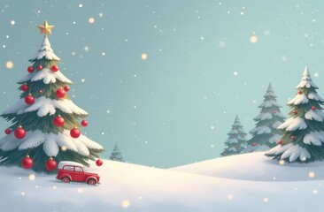 Pastel Christmas background, beautiful Christmas greeting card 