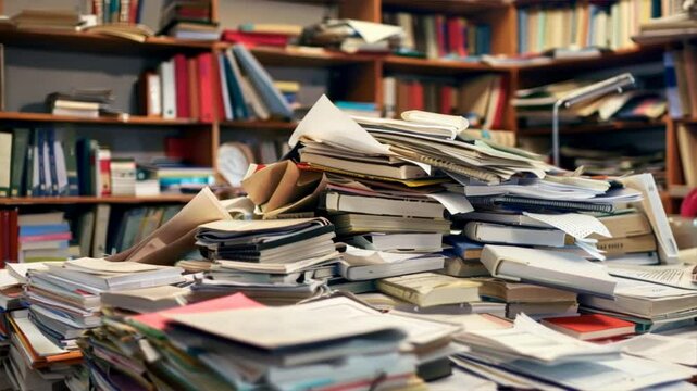 Cluttered Workspace Stacks of Books and Papers Create Chaotic Yet Intellectually Stimulating Environment for Knowledge and Study
