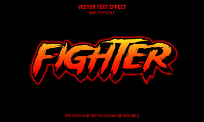Fighter 3d style editable text effect © ricks