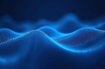 abstract modern wavy technology background in blue