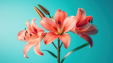 Fototapeta premium Pink Lily Flowers