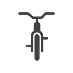 Bicycle icon Flat simple outline set