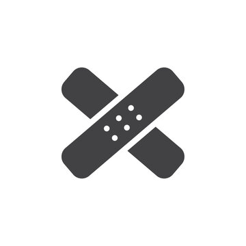 crossed gray bandage icon clip art preview