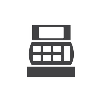 recommend clip art: Cash register icon Flat simple outline set