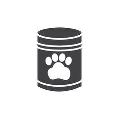 Dog food icon Flat simple outline set