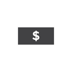 Dollar icon Flat simple outline set