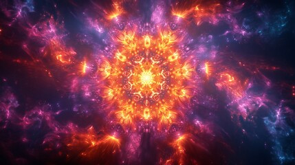 Fototapeta premium colorful glowing mandala background