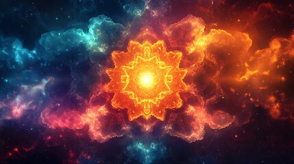 Obraz premium kaleidoscopic mandala background