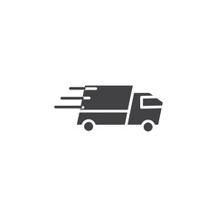 Express Delivery icon Flat simple outline set