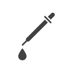 Eye Dropper Icon Flat simple outline set
