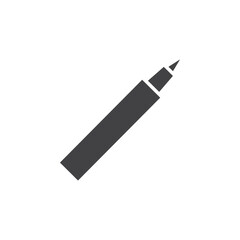 Eyeliner icon Flat simple outline set